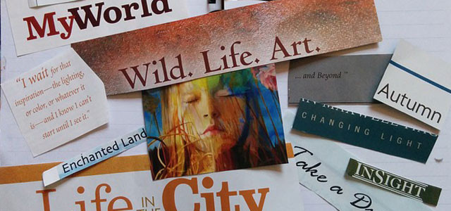 Example of a vision board.